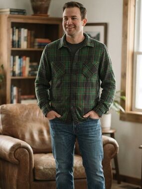 Arizona Plaid Button-Up Shirt